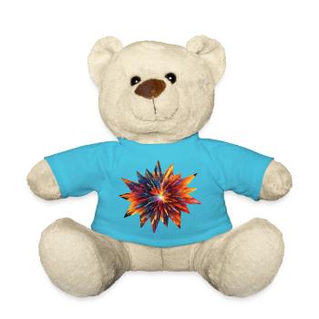 Colorful Color Explosion - ApriNoeScor - Teddy Bear - atoll blue - Front