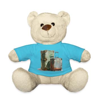 Gepackte Koffer sind Symbole für Freiheit - Teddy - Atollblau - Vorne