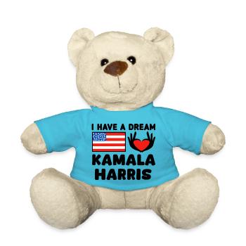 Kamala Harris President Hearthand - Teddy Bear - atoll blue - Front