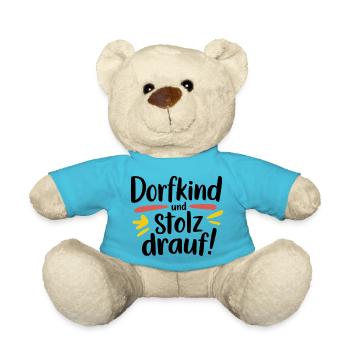 Dorfkind und stolz drauf! - Teddy - Atollblau - Vorne