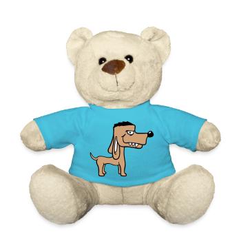 Chien Se Tient Méchant Méchant Dents Dangereuses Monstre Fun - Nounours - bleu outremer - Devant