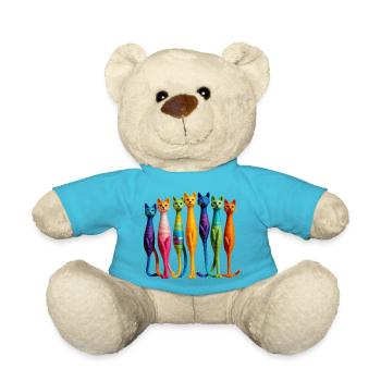 Cat - Teddy Bear - atoll blue - Front