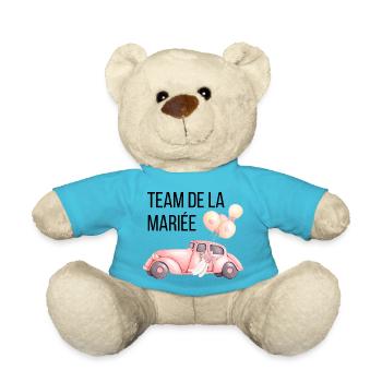 Bride's Team - Wedding Car - Teddy Bear - atoll blue - Front