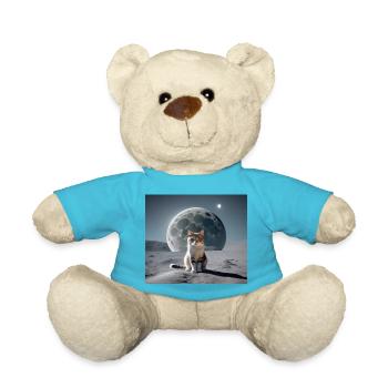 Cat on the Moon - Teddy Bear - atoll blue - Front