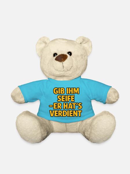Gib ihm Seife – er hat’s verdient - Teddy - Atollblau