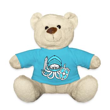 Oktopus Ritter Mittelalter Krieger Kämpfer Schwert - Teddy - Atollblau - Vorne