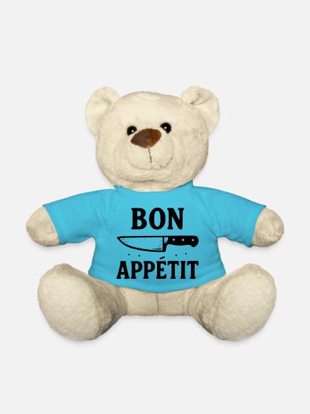Bon appétit - Nounours - bleu outremer