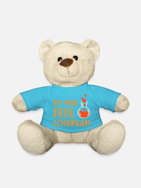 Chemie Chemiker Chemielehrer Lustig Wissenschaft - Teddy - Atollblau