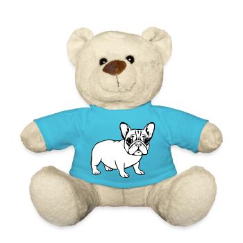 french bulldog dogs t-shirt gift - Teddy Bear - atoll blue - Front