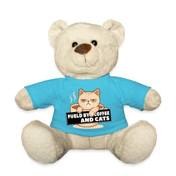 Alimenté par le café et la tasse de café pour chats - Nounours - bleu outremer - Devant