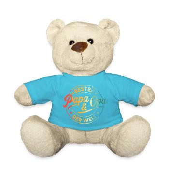 Opa Papa Bester Opa Sprüche Geburtstag Vatertag  - Teddy - Atollblau - Vorne