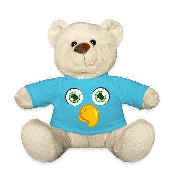 Süßes Papageiengesicht minimalistisches lustiges Vogel-DIY-Kostüm - Teddy - Atollblau - Vorne