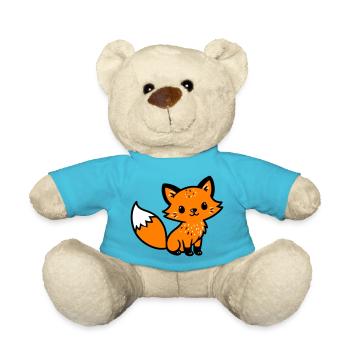 Fuchs Niedlich Comic - Teddy - Atollblau - Vorne
