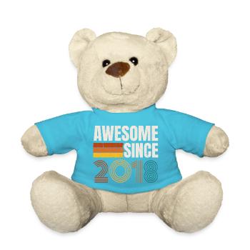 Großartig seit 2018 Retro Vintage Geburtstag - Teddy - Atollblau - Vorne