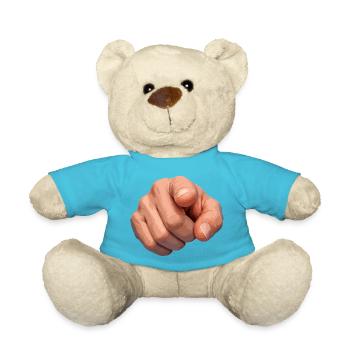 Dotting Clue Illustration - Teddy Bear - atoll blue - Front