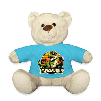 Déclaration sur Papasaurus Retro Dino pour la fête des pères - Nounours - bleu outremer - Devant