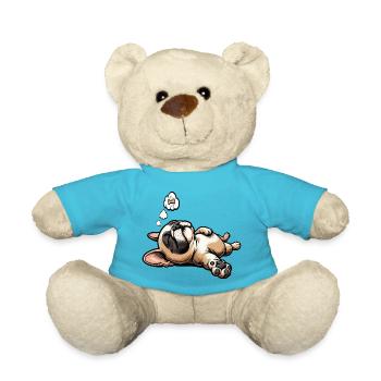 French Bulldog Frenchie Frenchie Owner - Teddy Bear - atoll blue - Front
