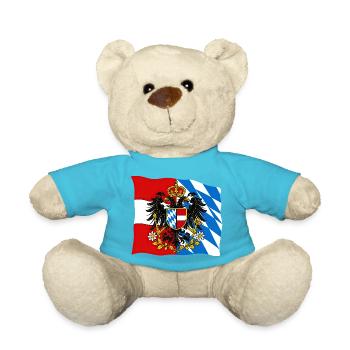 Drapeau d’amitié Bavière Autriche - Nounours - bleu outremer - Devant