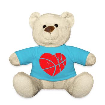 Basketball Heart Graffiti - Teddy Bear - atoll blue - Front