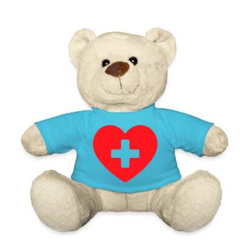 Icône Medical Heart Cross Healthcare - Nounours - bleu outremer - Devant