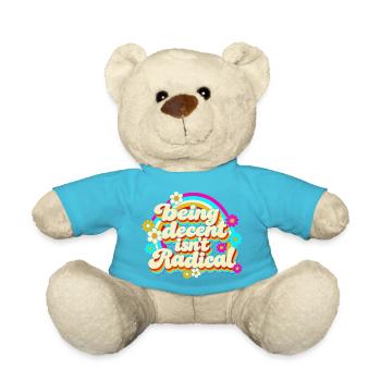 Being Decent Isn't Radical Retro - Teddy - Atollblau - Vorne