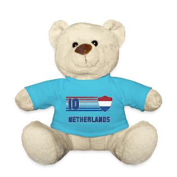 Netherlands Football Team - Teddy Bear - atoll blue - Front