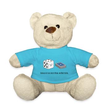 Patience is the first rule - Teddy Bear - atoll blue - Front