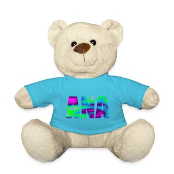 First name Ana in colorful capital letters - Teddy Bear - atoll blue - Front