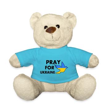 Pray for ukraine - Teddy - Atollblau - Vorne