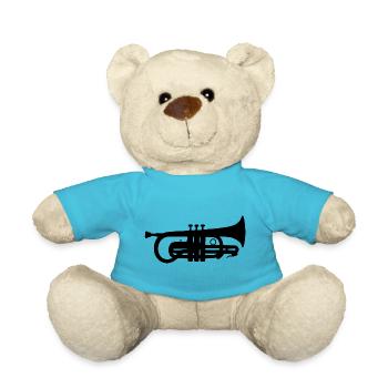 Cornet Cornet Musical Instrument - Teddy Bear - atoll blue - Front