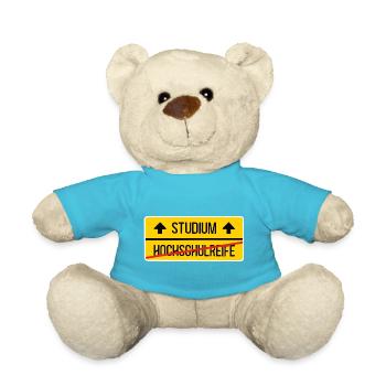 Studium Start Abi Bestanden Abitur Schulabschluss - Teddy - Atollblau - Vorne