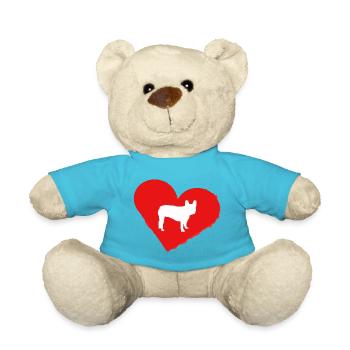 Frenchie, Bully, Français Bulldog, Cadeau - Nounours - bleu outremer - Devant