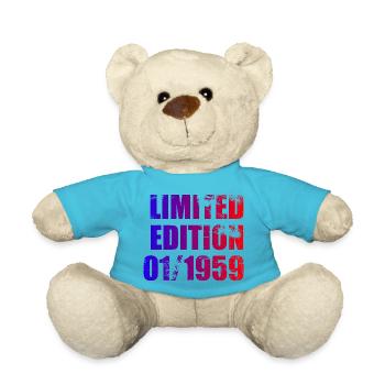 65th Birthday Limited Edition 01/1959 - Teddy Bear - atoll blue - Front
