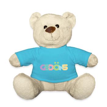 Gedöns - Farbenfrohes Pastell-Statement-Shirt - Teddy - Atollblau - Vorne