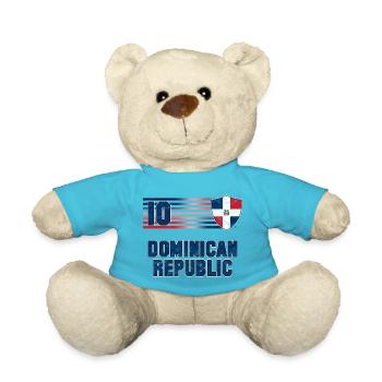 Dominican Republic Football Team - Teddy Bear - atoll blue - Front