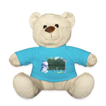 Schulanfang Delfin - Teddy - Atollblau - Vorne