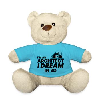 Architekt 3D Traum Bau Architektur Lustig - Teddy - Atollblau - Vorne