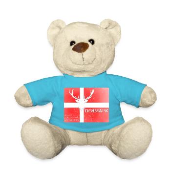 Danemark faune Drapeau Cerf - Nounours - bleu outremer - Devant