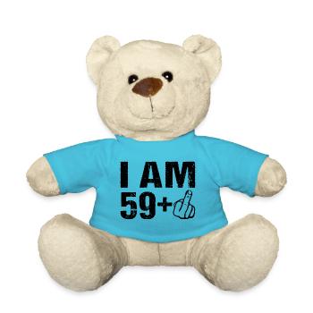 I on the 59+ 60th birthday Humor 60 years - Teddy Bear - atoll blue - Front