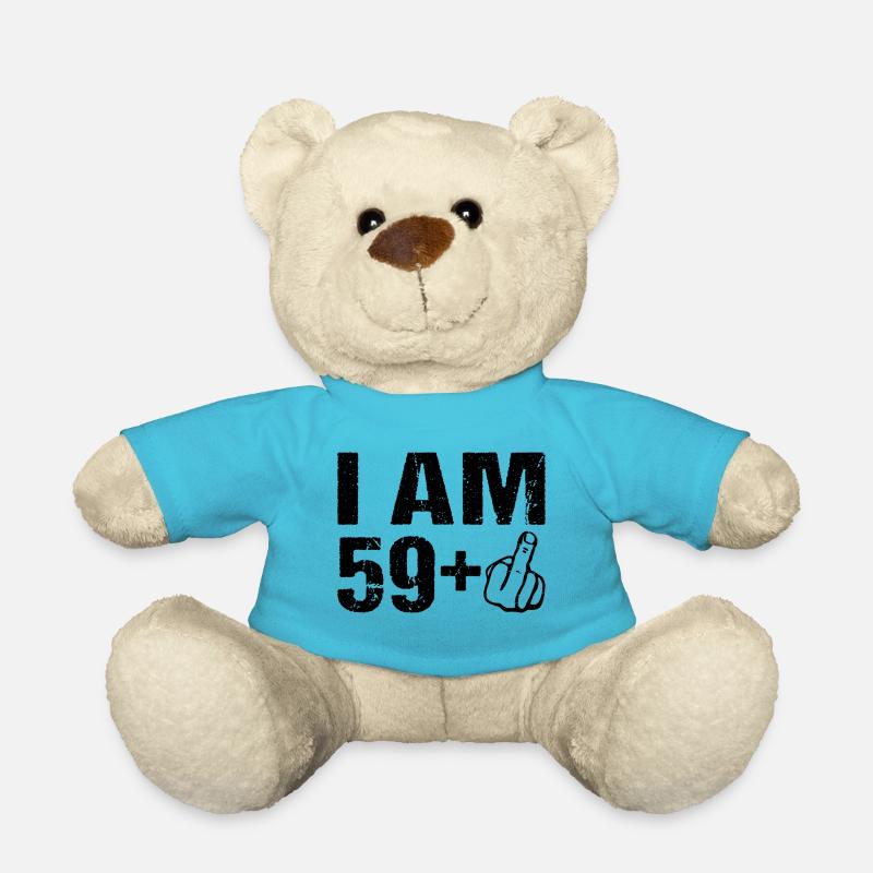 I on the 59+ 60th birthday Humor 60 years - Teddy Bear - atoll blue