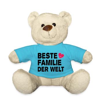 Familie Papa Mama Geschwister Opa Oma - Teddy - Atollblau - Vorne