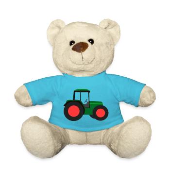 traktor trecker ackerschlepper schlepper tractor - Teddy Bear - atoll blue - Front
