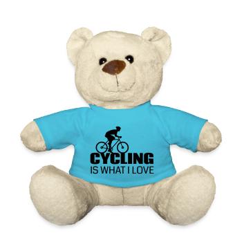 Cycling is what I love - Teddy Bear - atoll blue - Front