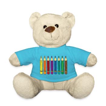 colored pencils - Teddy Bear - atoll blue - Front