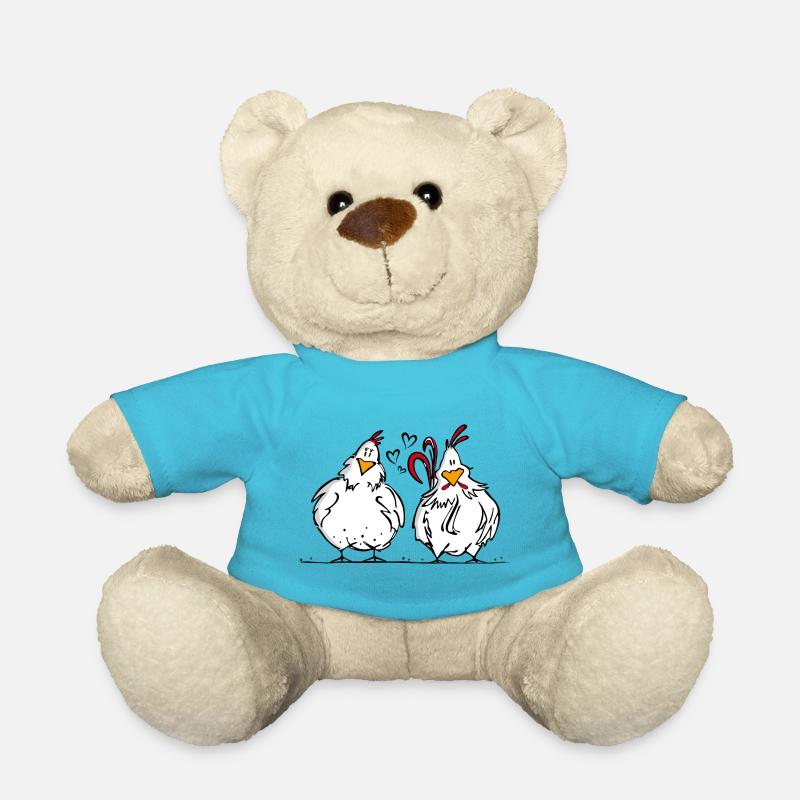 Couple de poulet - Nounours - bleu outremer