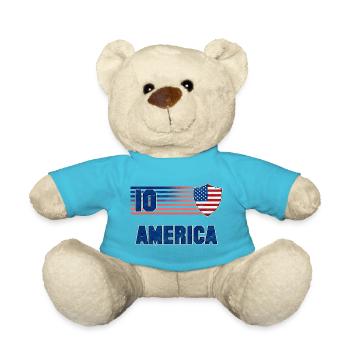 USA Fußball Mannschaft - Teddy - Atollblau - Vorne