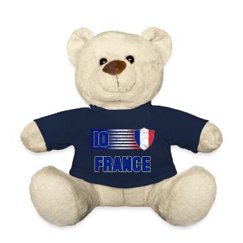 France Football Team - Teddy Bear - french navy - Front