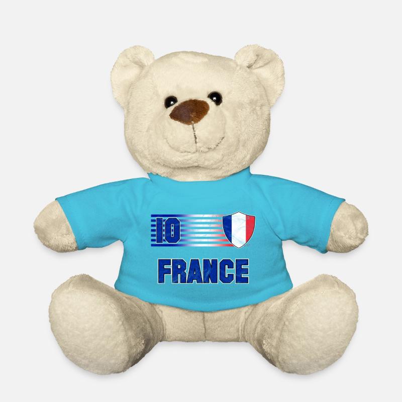 Frankreich Fußball Mannschaft - Teddy - Atollblau