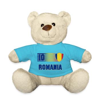 Rumänien Fußball Mannschaft - Teddy - Atollblau - Vorne
