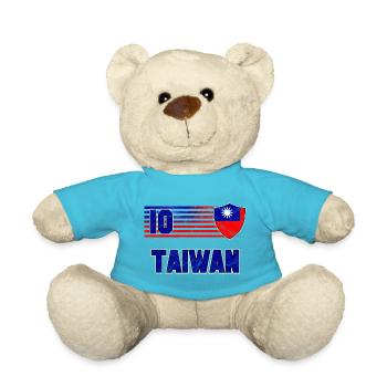 Taiwan Football Team - Teddy Bear - atoll blue - Front